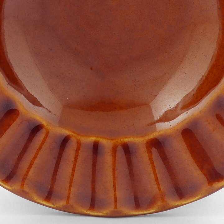 Wilhelm Kåge (1940s) Brown Bowl with Fluted Rim 14/3 cm