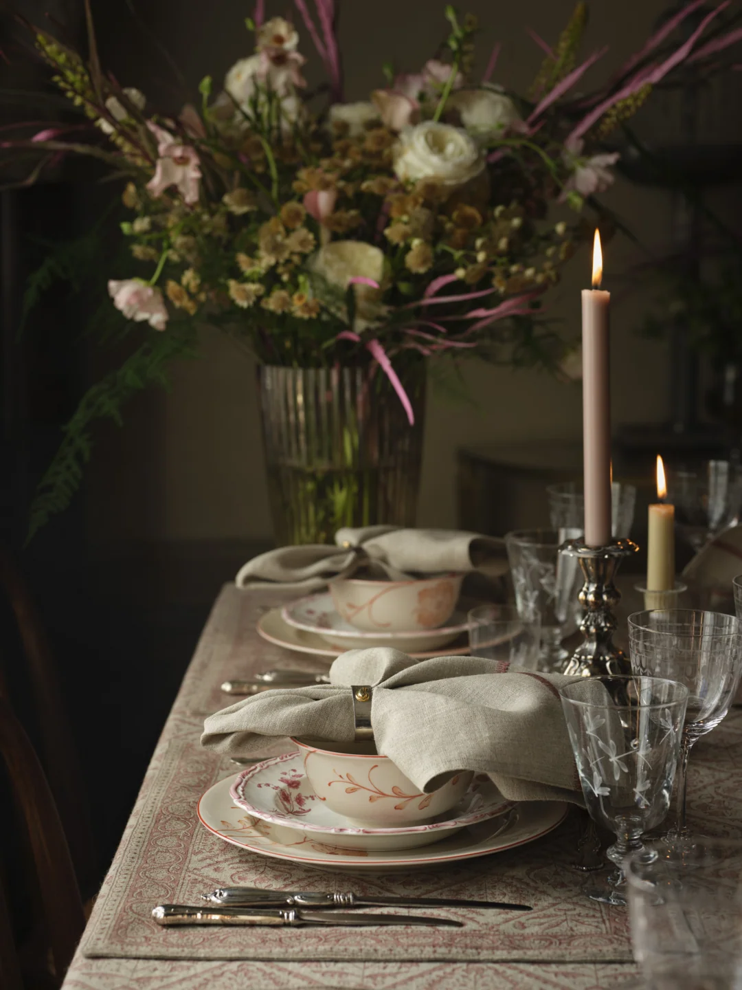 Linen Tablecloth - Jaipur - Old Rose - 4