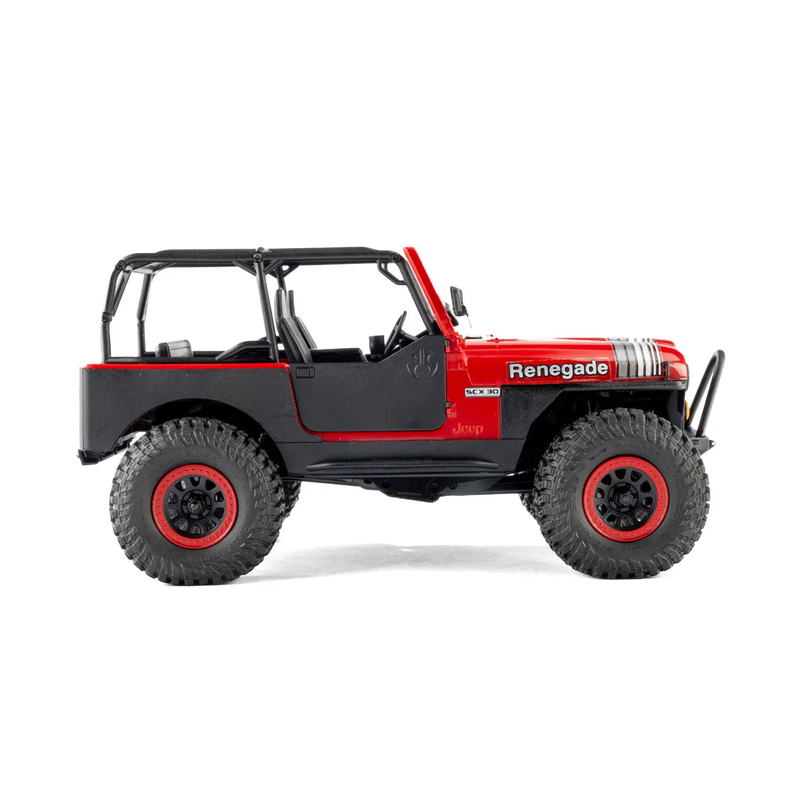 Axial 1/30 SCX30 Jeep CJ-7 GenRight 4X4 RTR Rock Crawler med borstad motor (batteri och laddare ingår), röd - 3