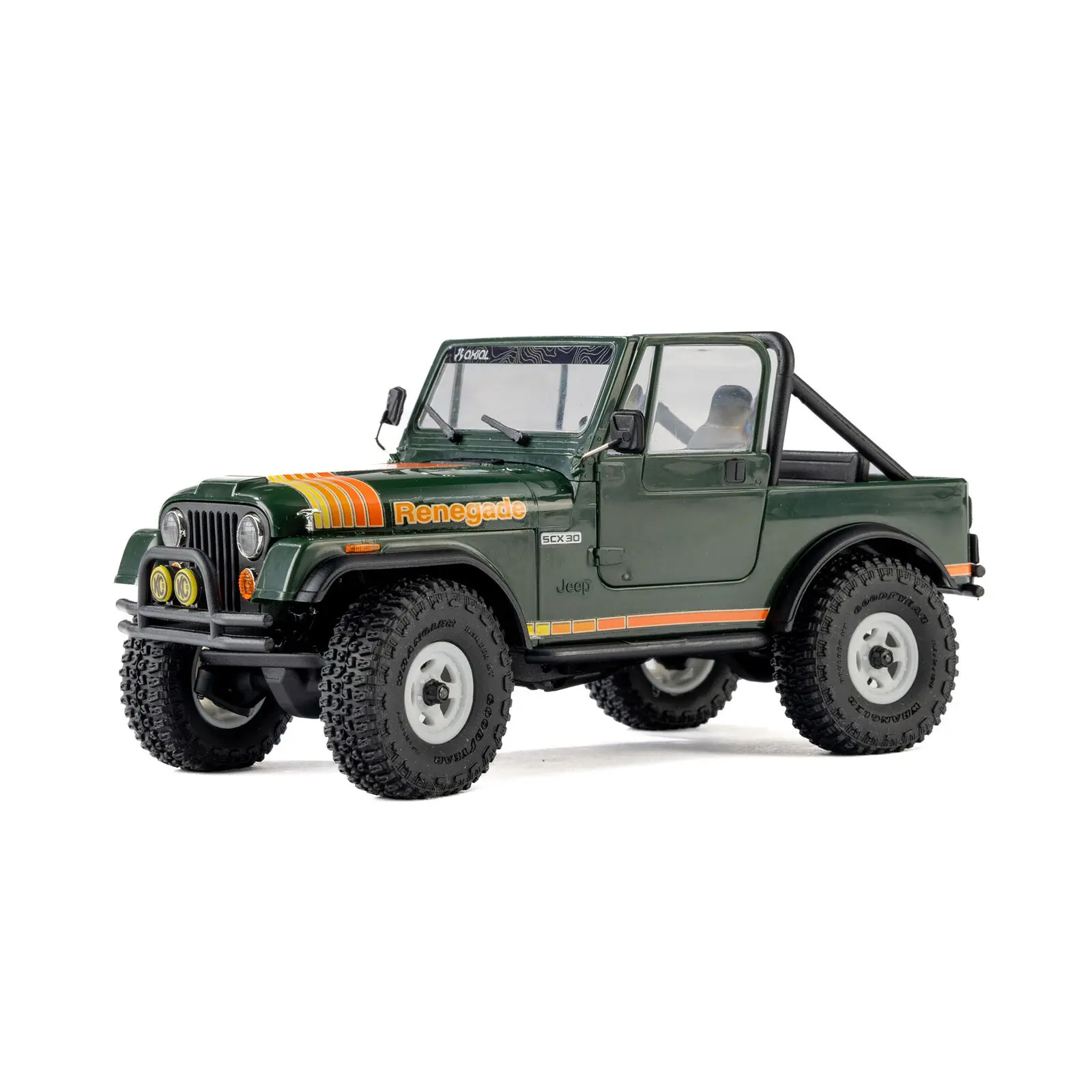 Axial 1/30 SCX30 Jeep CJ-7 Renegade 4X4 RTR Brushed Rock Crawler (Battery & Charger Included), Green