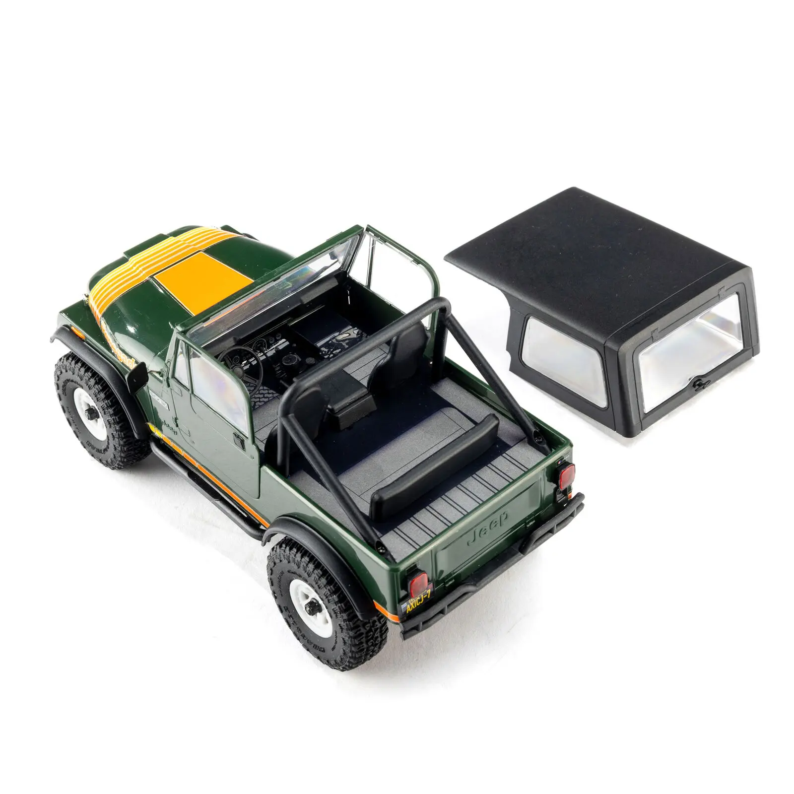 Axial 1/30 SCX30 Jeep CJ-7 Renegade 4X4 RTR Brushed Rock Crawler (Battery & Charger Included), Green - 9