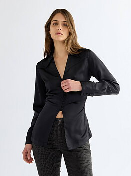 SLIM CINCHED WAIST SHIRT