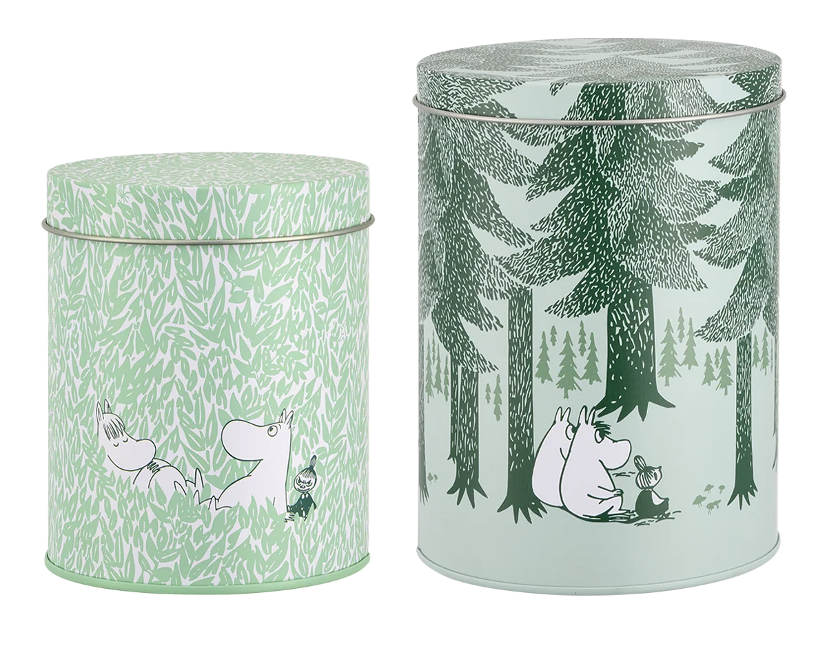 Mumin Plåtburkar 2-Pack 11 & 15 cm - Forest