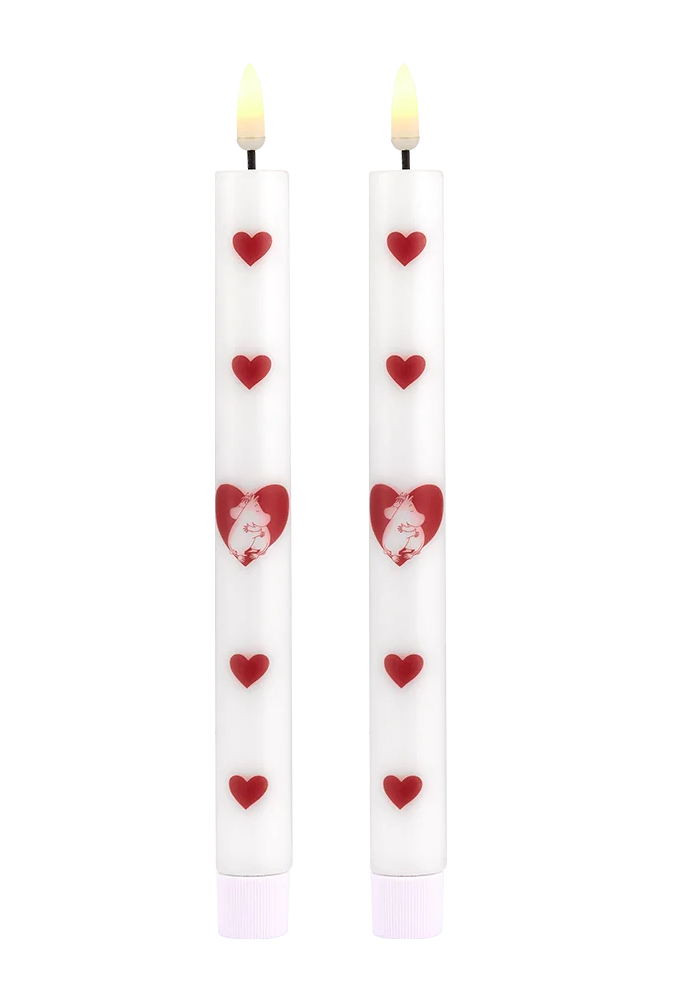 Moomin LED Candles, 2-Pack - Heart