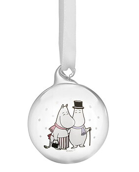 Moomin Christmas Tree Ornament 5 cm - Moominmamma & Moominpappa Frost
