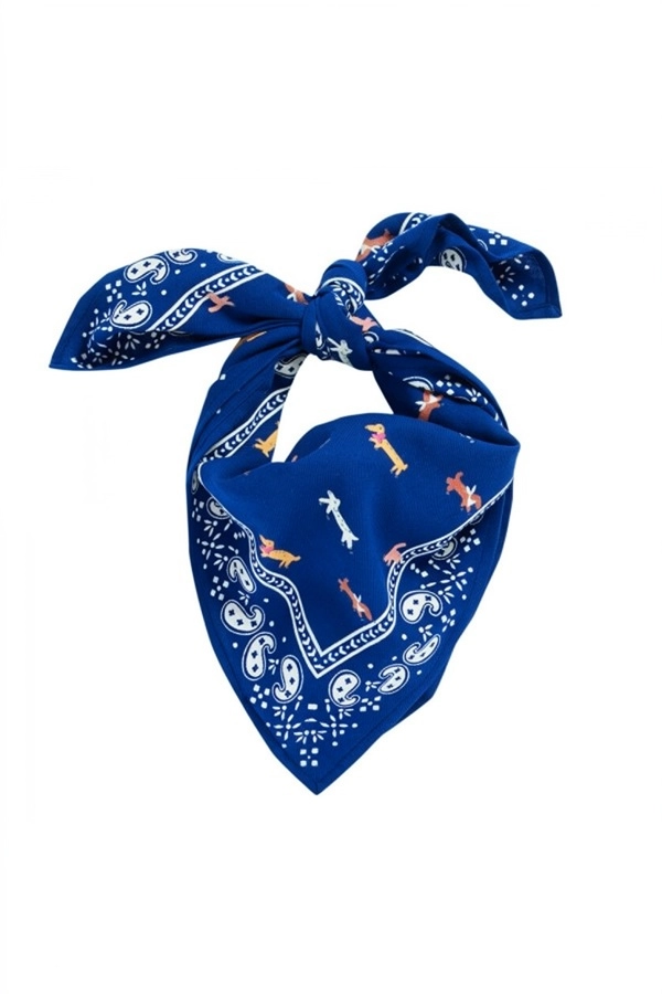 Scarf "Indigo Dachshund"