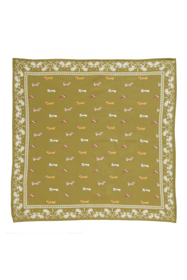 Scarf "Olive Dachshund" - 2