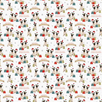 Julpapper Otter House Festive Party Pugs