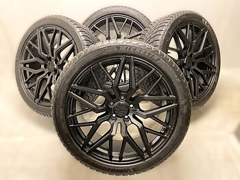 Kompletta Vinterhjul FRIKTION | 20" Audi VW Skoda Seat Mercedes BMW | 5x112 8.5x20 ET33 66.6 +  255/40 R20 101H XL Michelin X-Ice Snow | V30-2022 | 7mm | 7mm | 7mm | 7mm