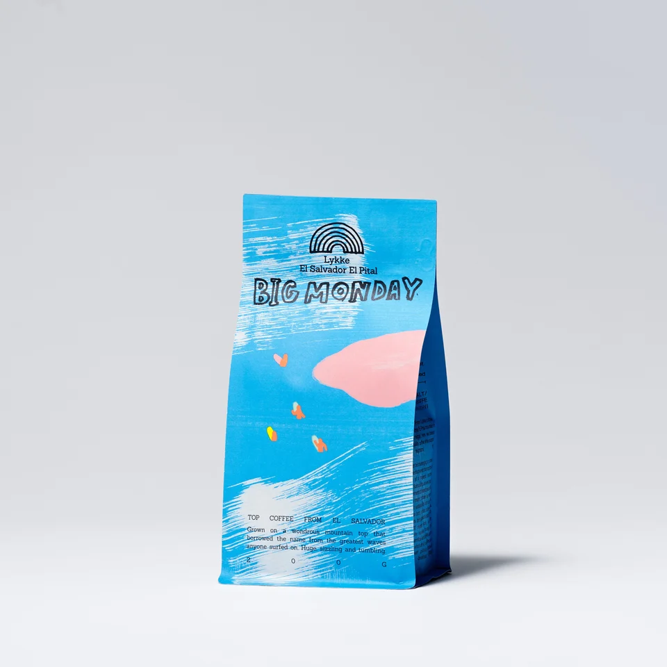 Lykke kaffegårdar - Big Monday - El Salvador - Mellanrostade hela kaffebönor - 200g