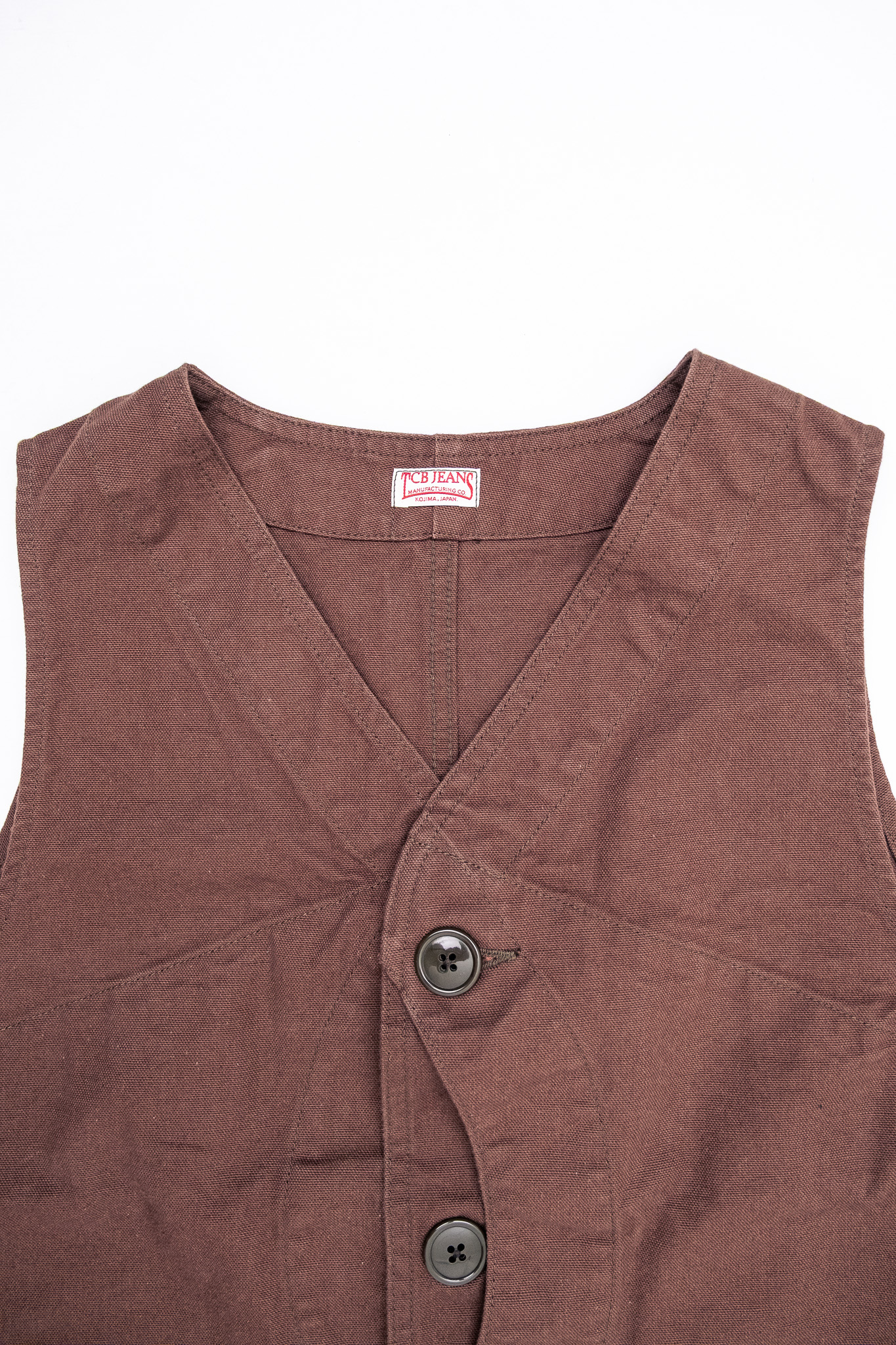 TCB Jeans - Huntsman Vest Brown Canvas - 4