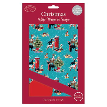 Julpapper Otter House Hundmotiv Little Helpers