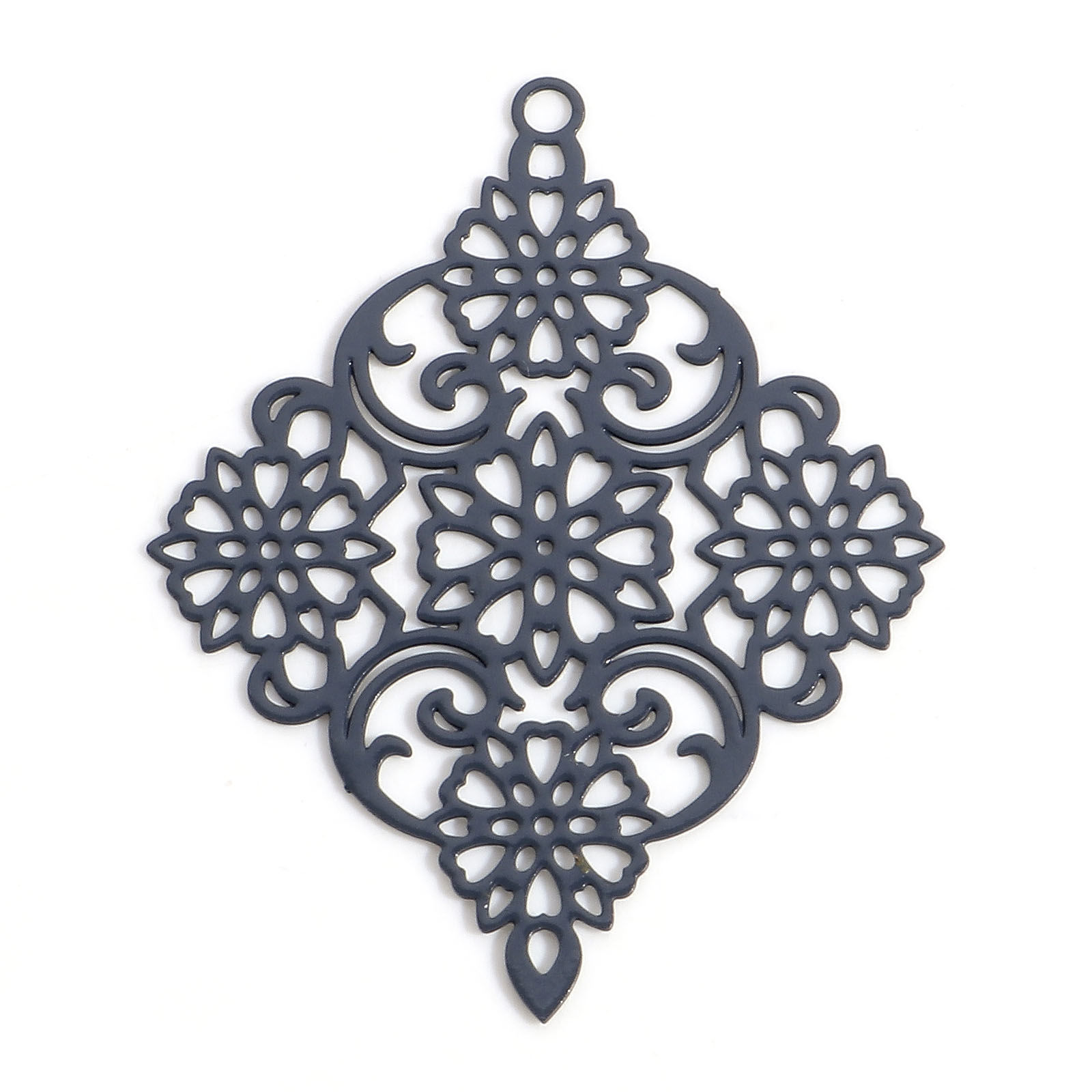 Berlock -  Filigree Romb,  mörkgrå