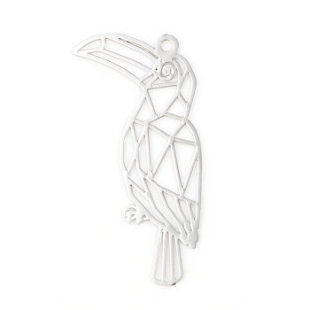 Berlock -  Filigree  Fågel Toucan Fågel, Silver
