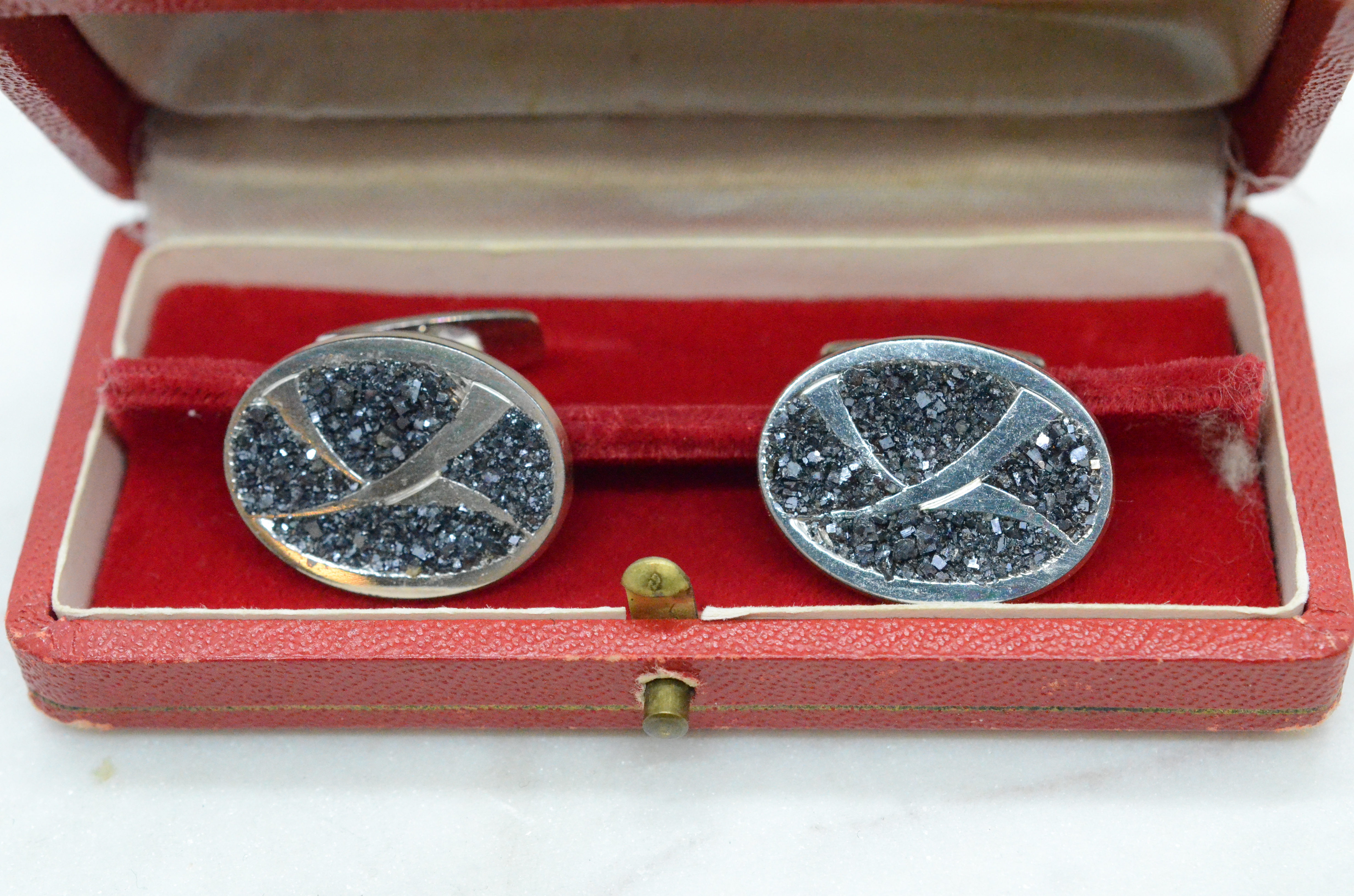 Vintage manchettknappar i silver