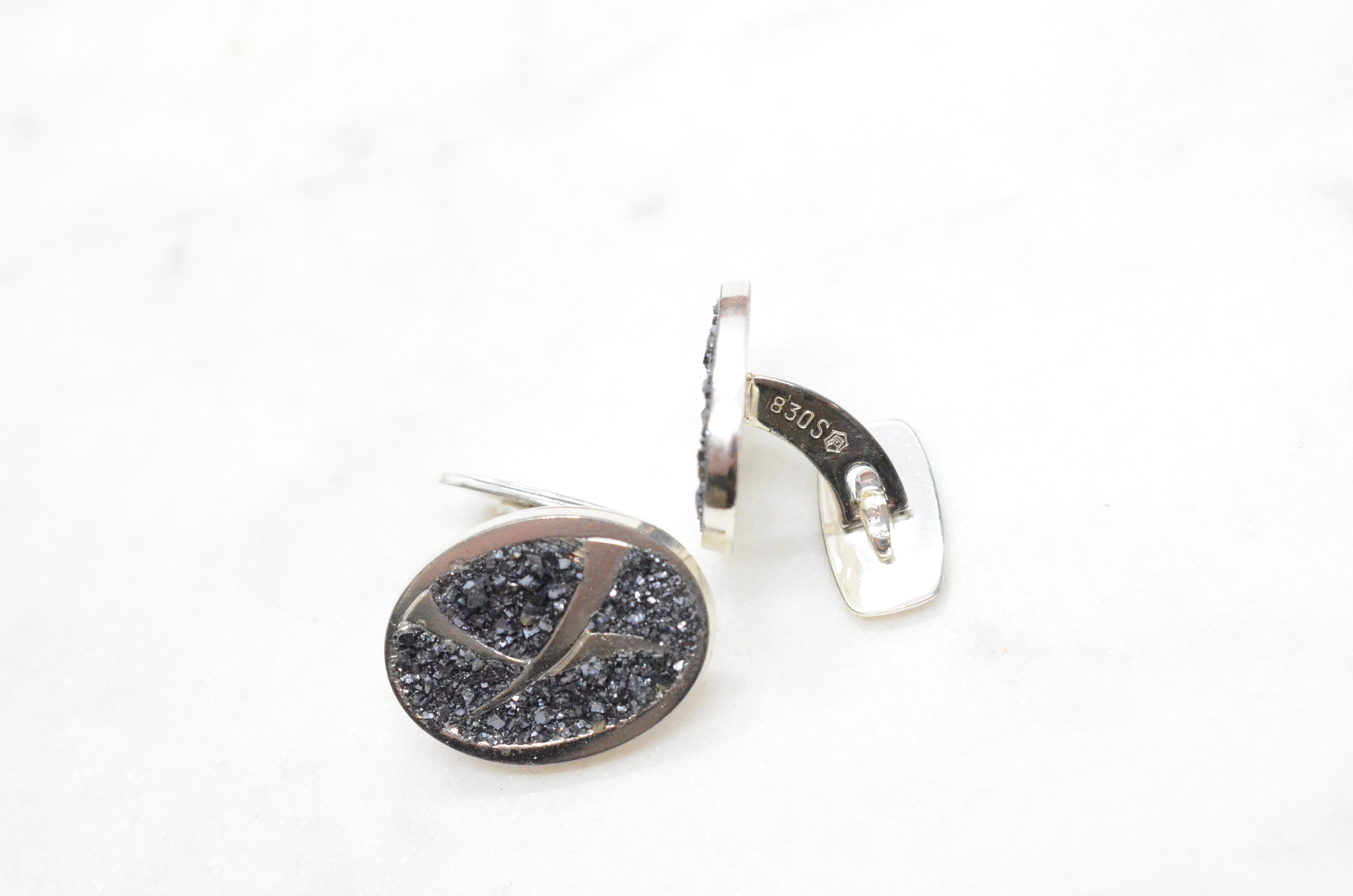 Vintage manchettknappar i silver - 3