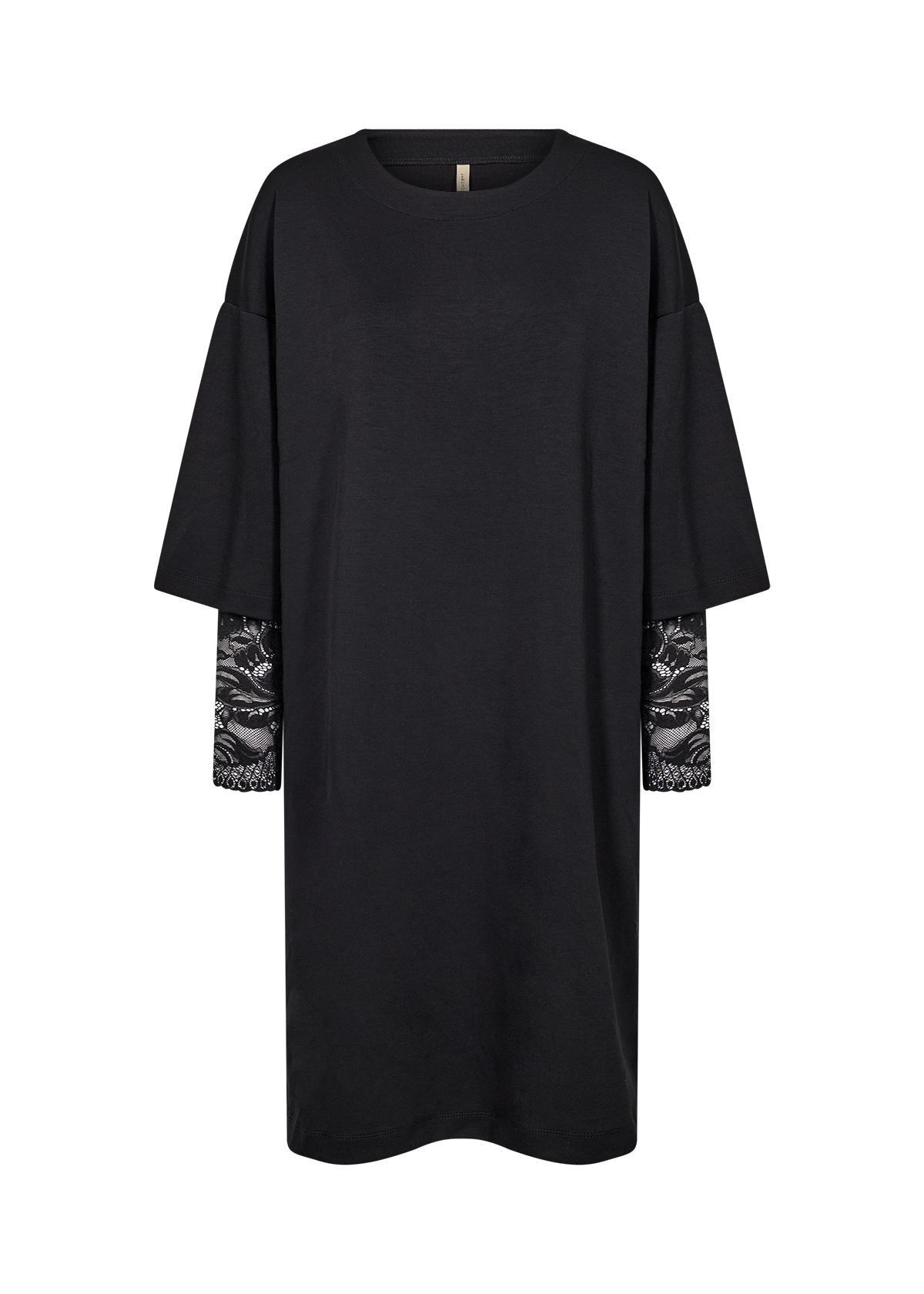 SC-BANU 349 Dress Svart Mjuk klänning med spets - 4