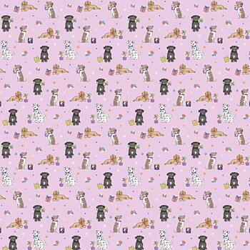 Presentpapper Otter House Hundmotiv Flower Pups