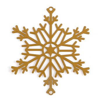 Berlock -  Snöflinga filigree,  kakibrun