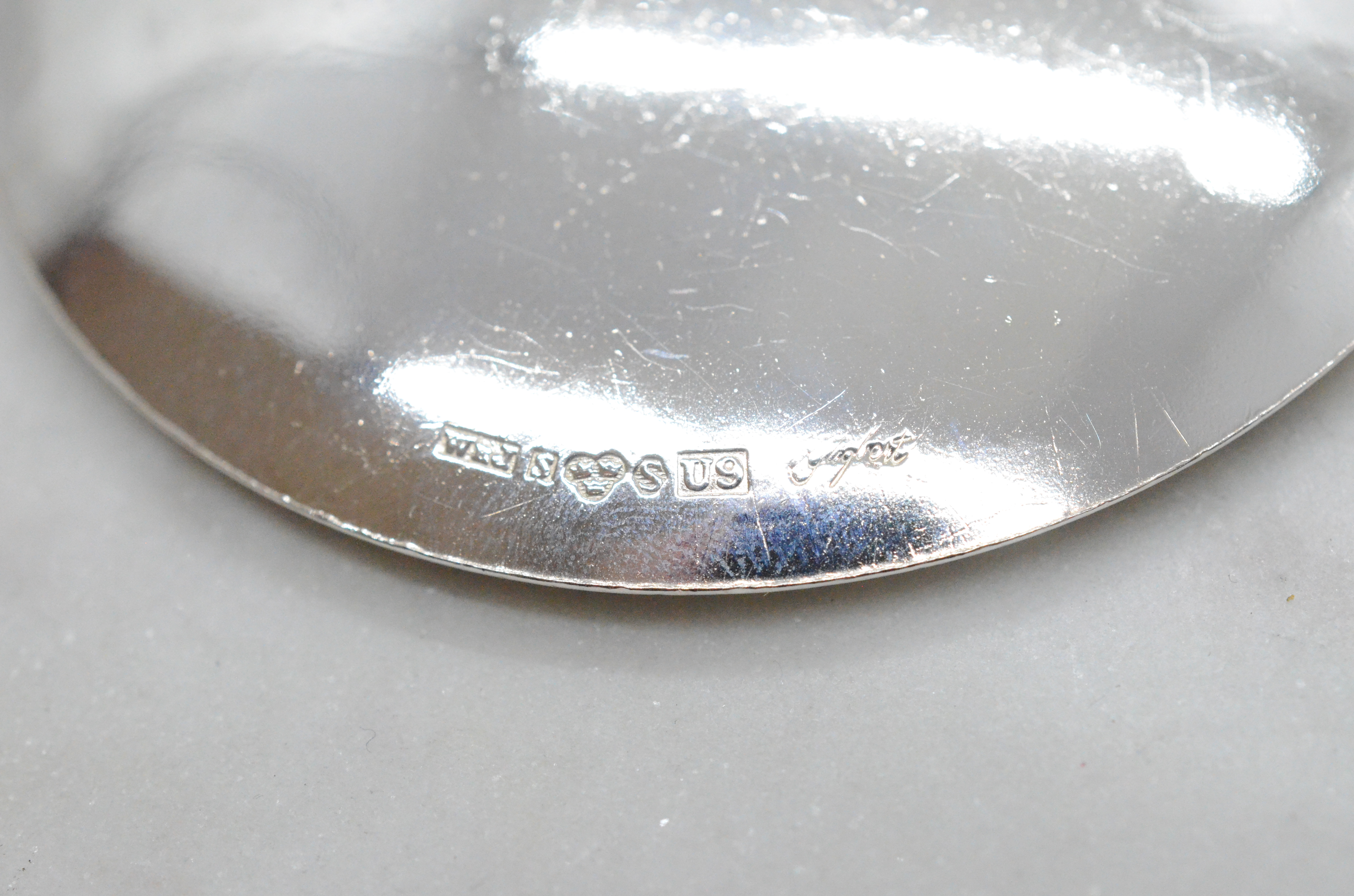 Vintage stort silverhänge med kedja, design Stigbert  - 3