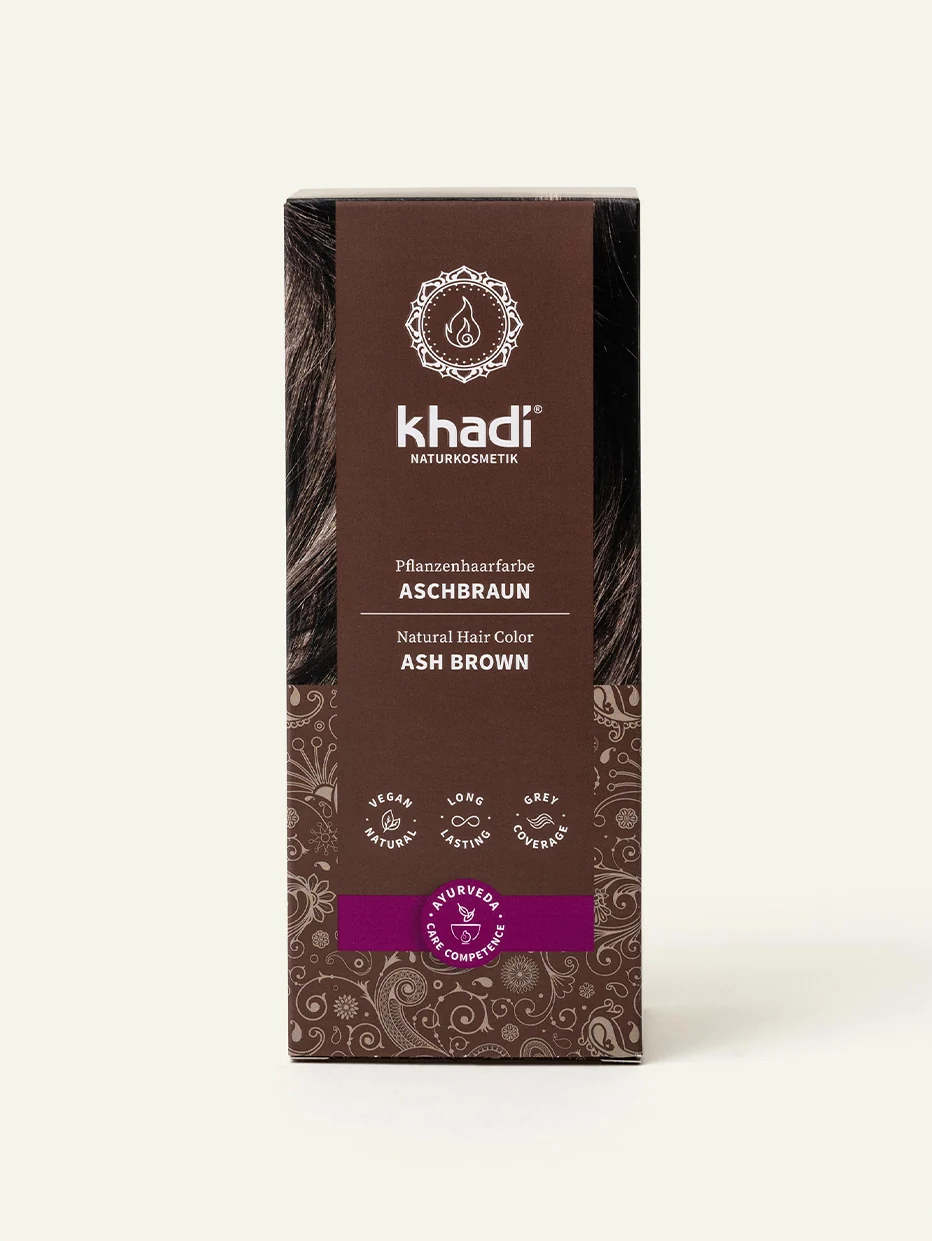 Natural Hair Color Ash Brown, 100g, Khadi