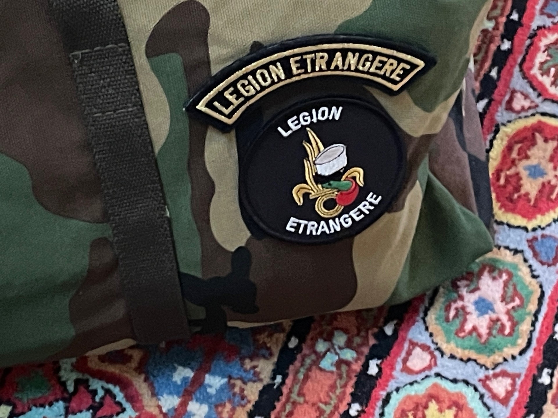 Franska Främlingslegionen  (Légion étrangère) - Field Bag Luggage Outdoor Travel Expedition Military Woodland Camo  