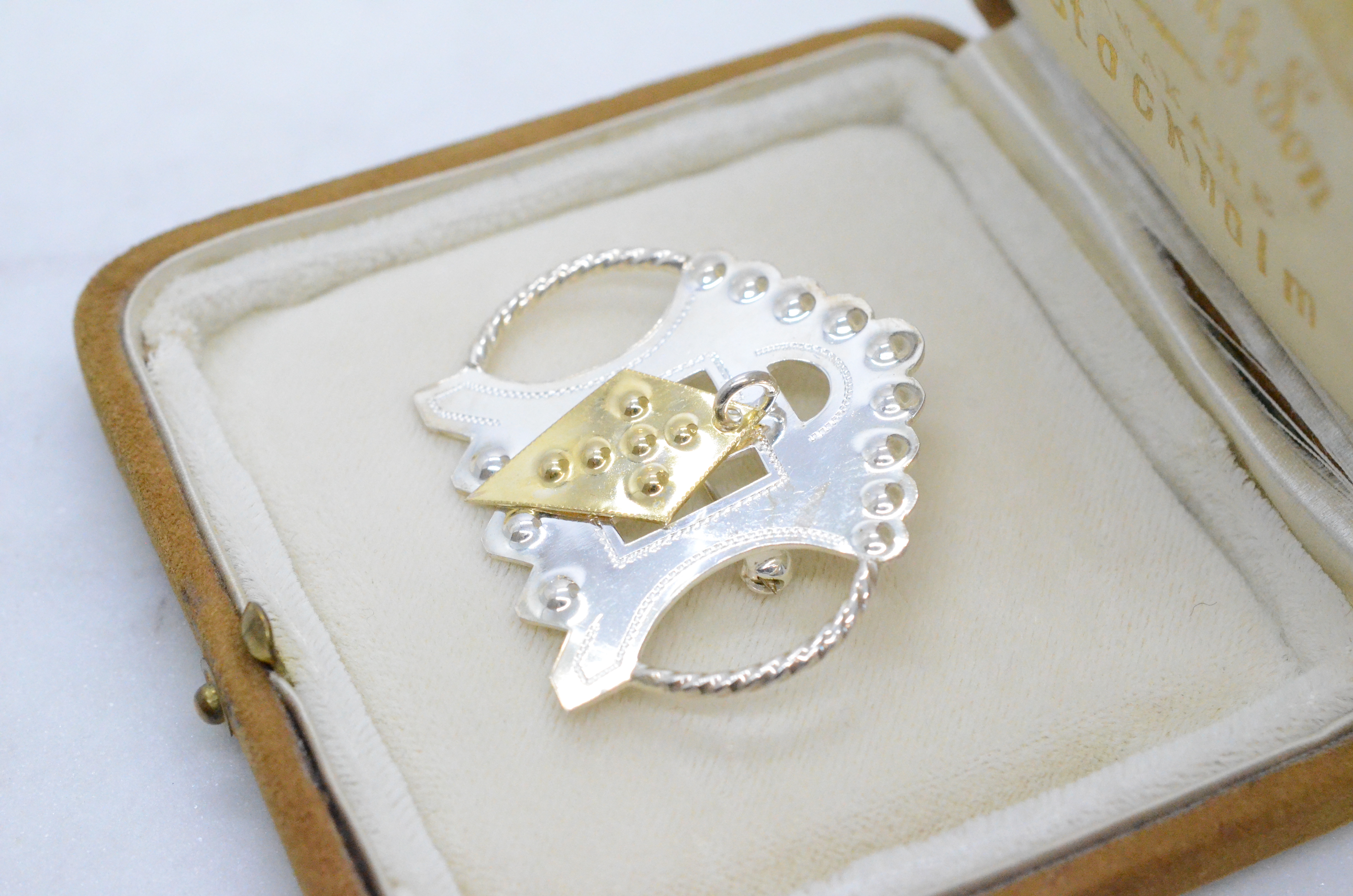 Vintage silverbrosch/hänge ( "Malja" ) - 2