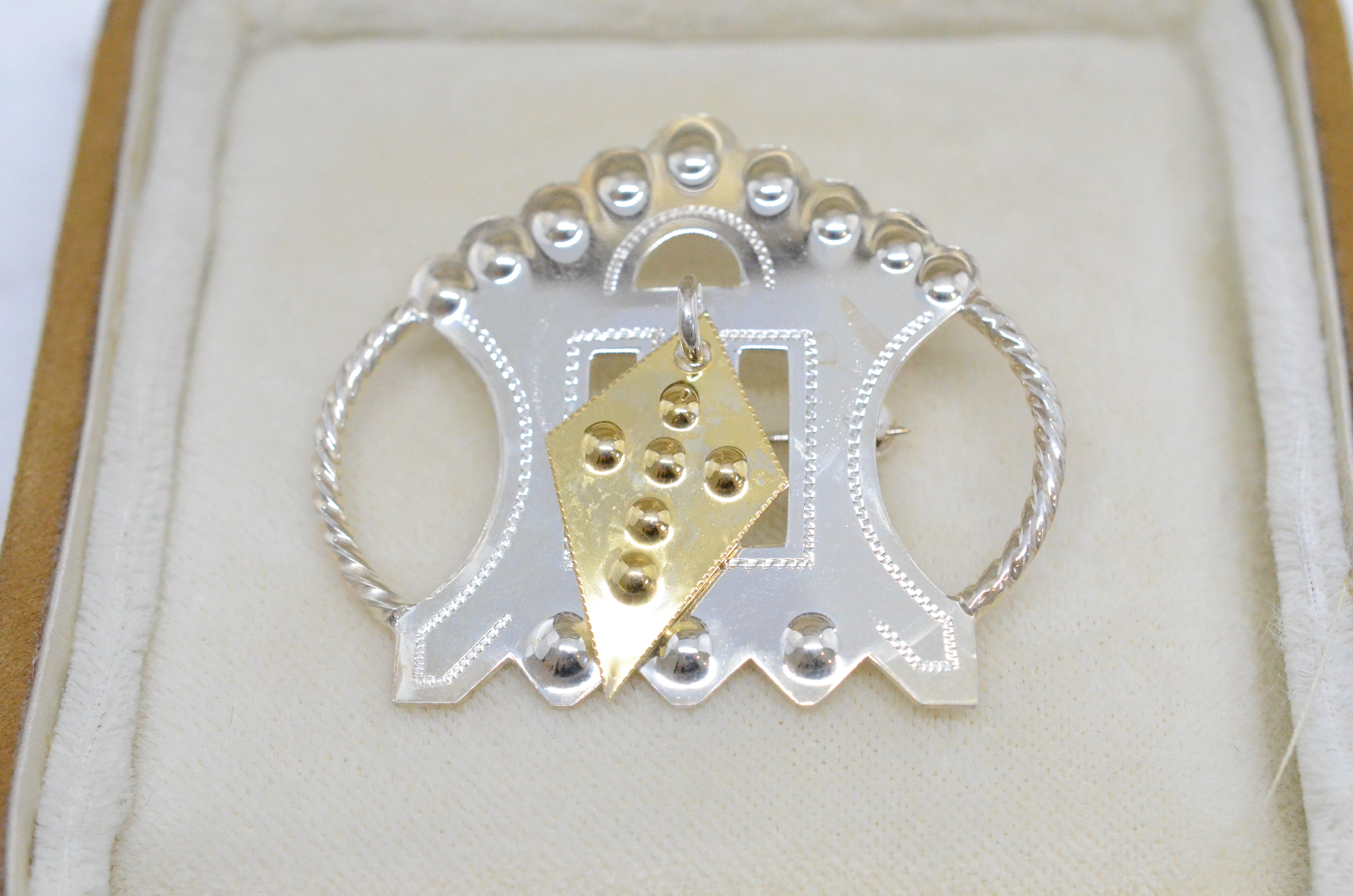 Vintage silverbrosch/hänge ( "Malja" )