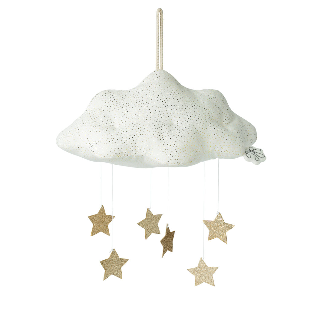 Cloud corduroy white with stars