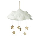 Cloud corduroy white with stars