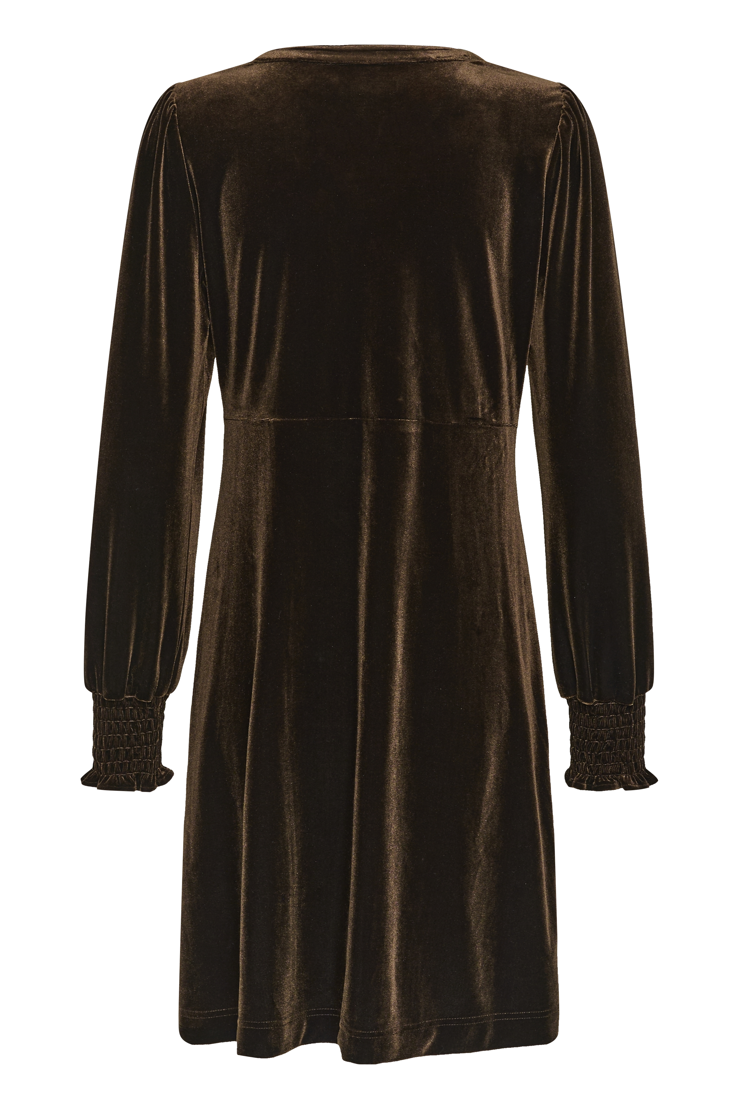 CUCHANANNA ZOE  Dress Coffee Bean Brun Sammetsklänning - 6