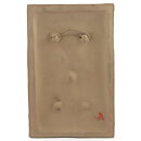 Aimo Nietosvuori (1970s) Rectangular Wall Plaque with Orange/Red Flower Motif 31 cm #847