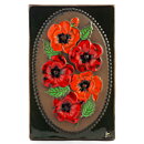 Aimo Nietosvuori (1970s) Rectangular Wall Plaque with Orange/Red Flower Motif 31 cm #847