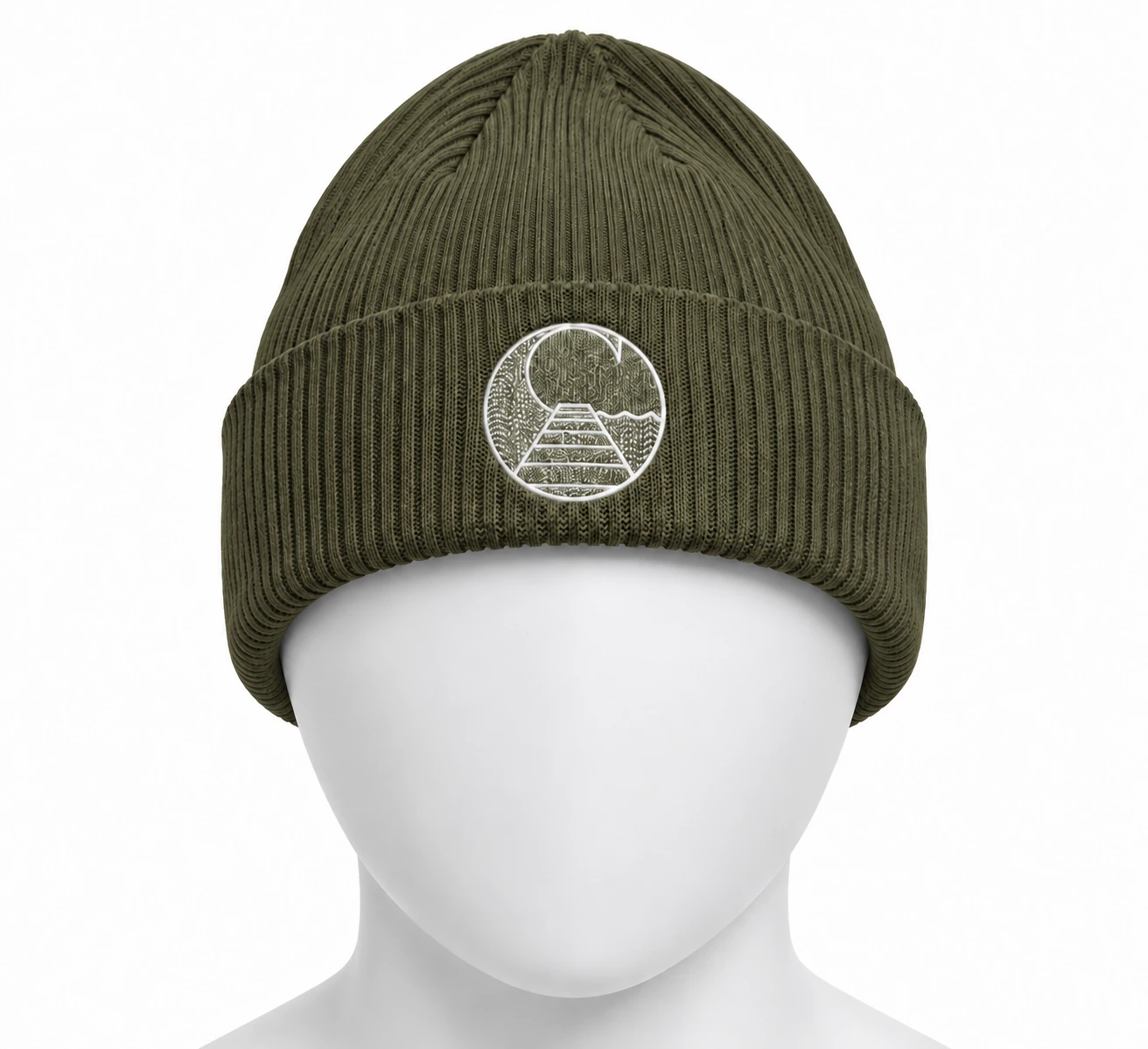 Boardwalk Big Logo Beanie Olive Green - 2