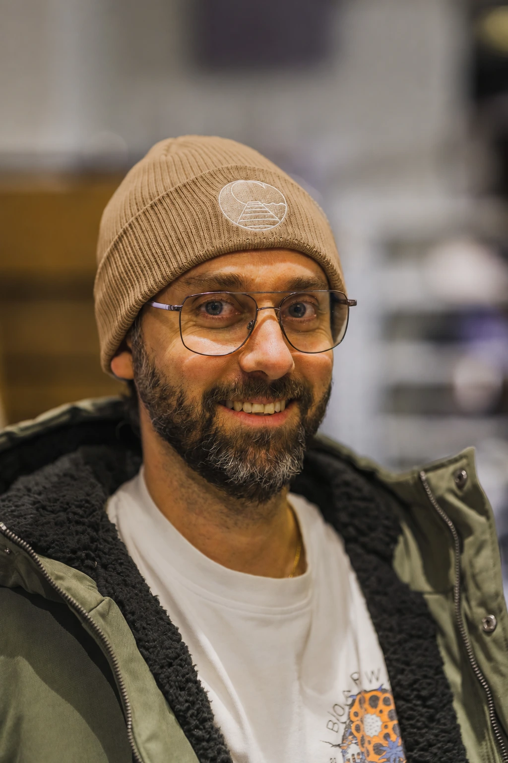 Boardwalk Big Logo Beanie Biscuit 