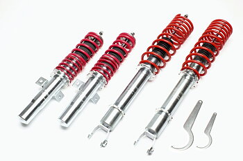 TA Technix coilovers – Ford Fiesta IV / Ka / Puma / Mazda 121 – gaffelfäste
