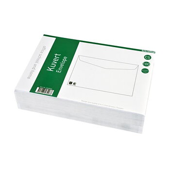 C5 kuvert 100-pack -vita