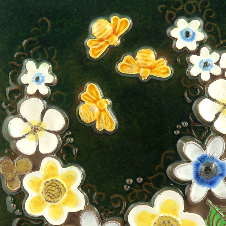 Aimo Nietosvuori (1970s) Rectangular Wall Plaque with Meadows Motif 32 cm #853