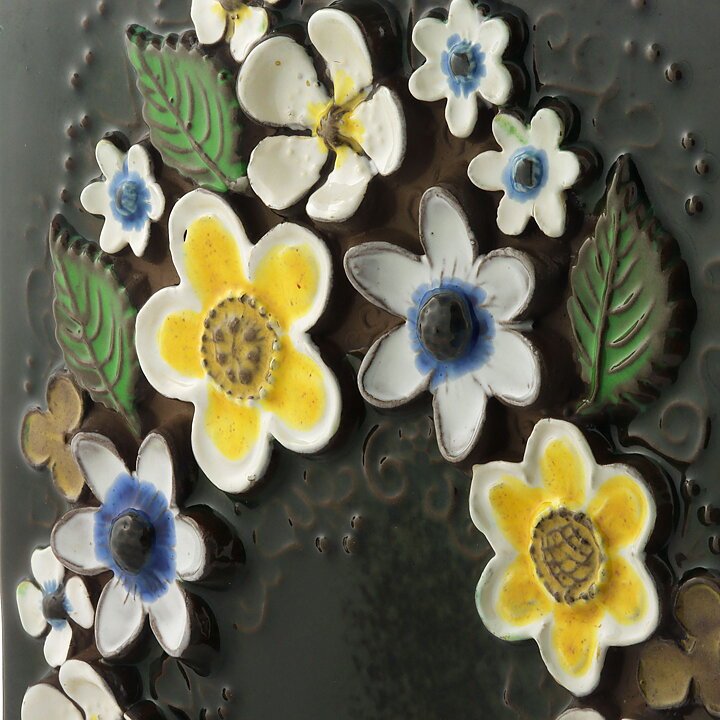 Aimo Nietosvuori (1970s) Rectangular Wall Plaque with Meadows Motif 32 cm #853
