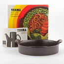  Stig Lindberg (Terma 1955) Brown Modern Oven Dish 24 cm #20 <with Box>