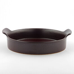 スティグ・リンドベリ  Termaシリーズ  茶色いオーブン皿  (24cm)  1955年  #20〈箱付き〉