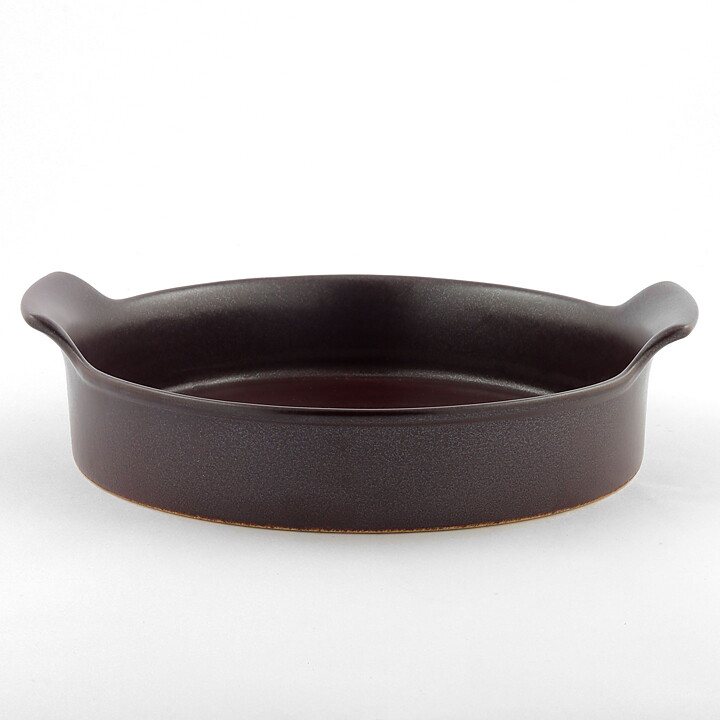 スティグ・リンドベリ  Termaシリーズ  茶色いオーブン皿  (24cm)  1955年  #20〈箱付き〉