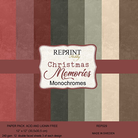 Paperpack Reprint - Christmas Memories  Monochromes -  12x12