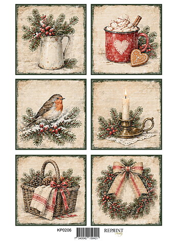 Papper Klippark -  Christmas Memories  Tags 2  -  A4