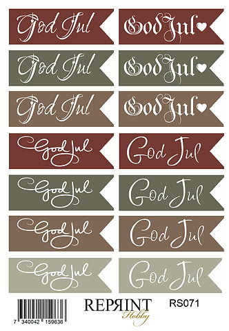 Stickers Reprint -  Christmas Memories  text  -  11x16 cm