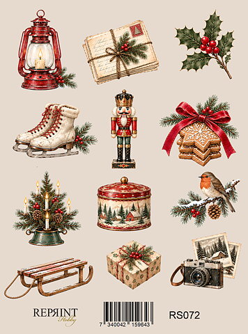 Stickers Reprint -  Christmas Memories   -  11x16 cm