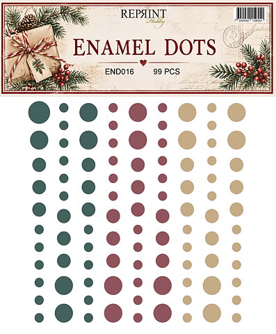 Adhesive Enamel Dots  Christmas Memories Collection