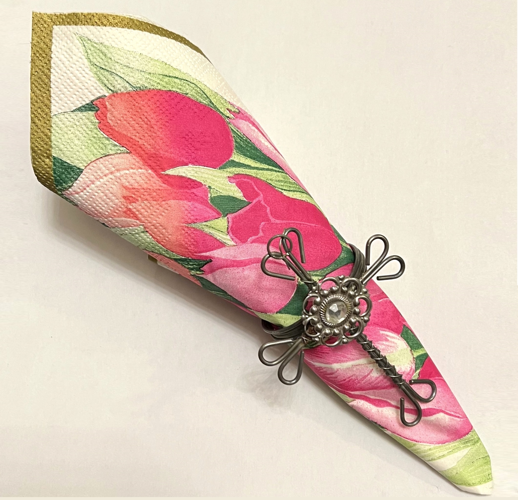 Servettring Diamant smide fransk lantstil shabby chic - 2