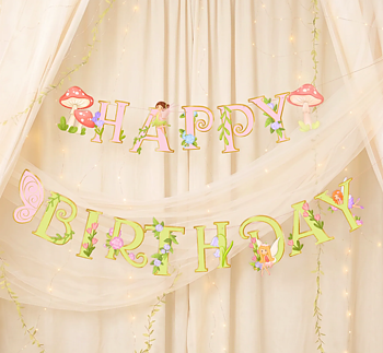 Girlang "Happy Birthday" - Älvor