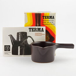  Stig Lindberg (Terma 1955) Brown Modern Butter Pan 14 cm #19 <with Box>